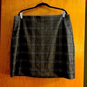 Apt9 grey plaid mini skirt XXL